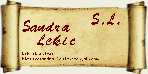 Sandra Lekić vizit kartica